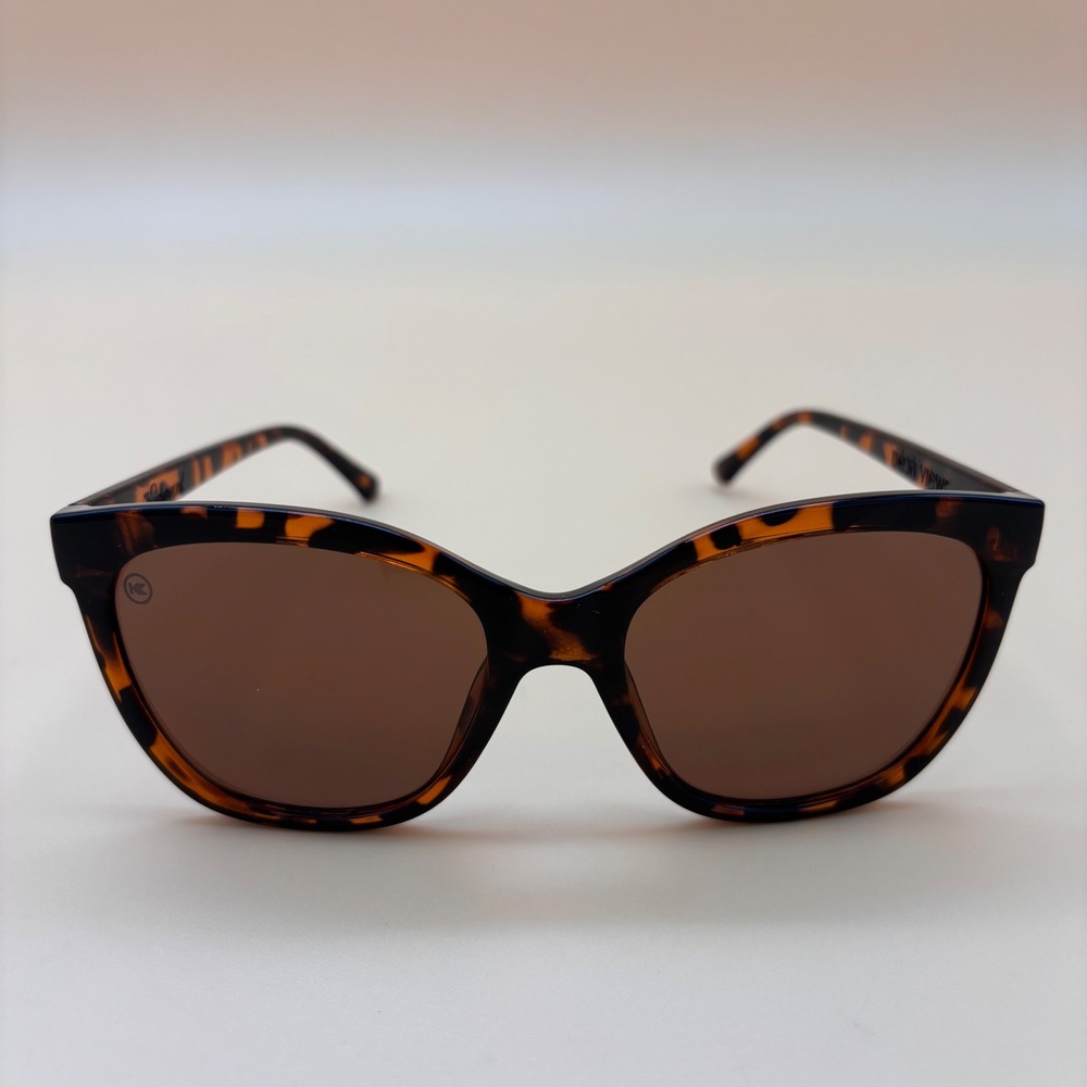 Knockaround Deja Views Tortoise Shell Cat Eye Sunglasses Brown Lens